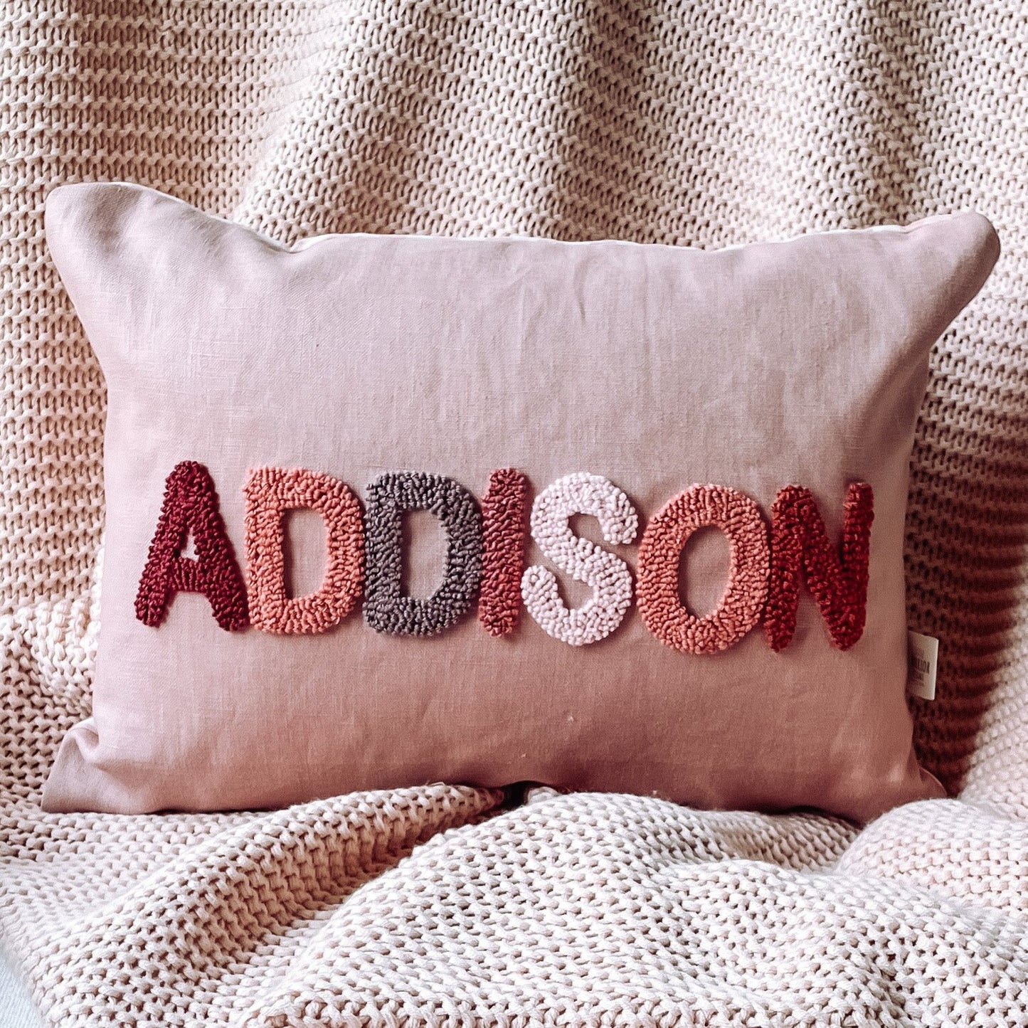 Punch needle pillow